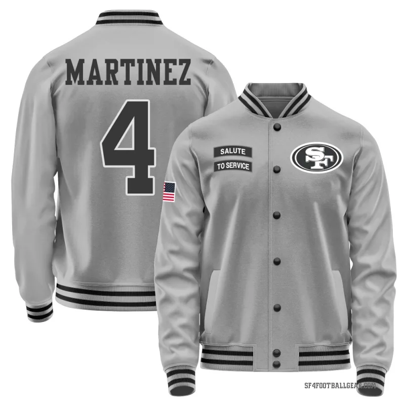 Adrian Martinez Men's Gray San Francisco 49ers Salute to Service Performance Jacket