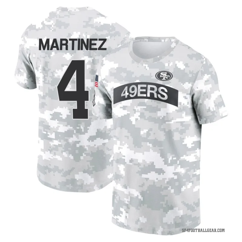 Adrian Martinez Youth Camo San Francisco 49ers Arctic 2024 Salute to Service Performance T-Shirt
