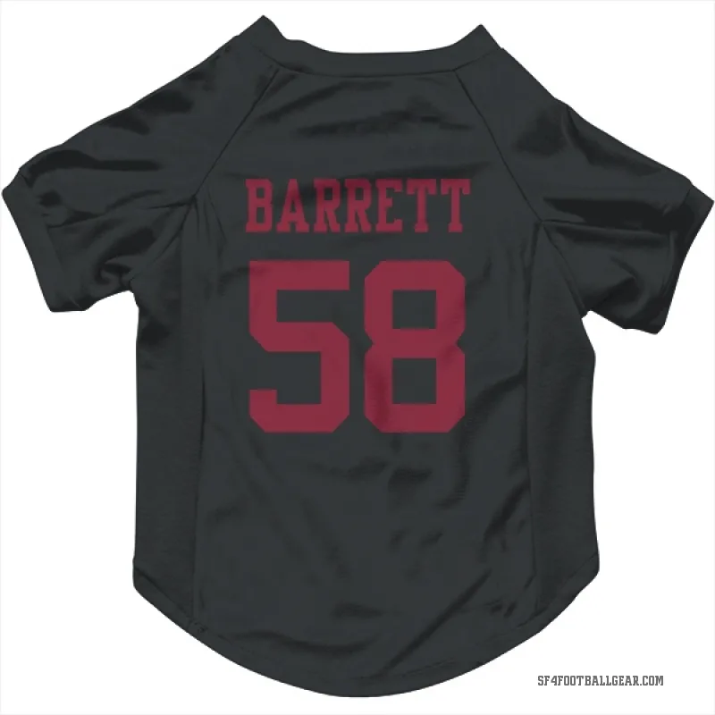 Alex Barrett  Black San Francisco 49ers  Cat & Dog Pet Jersey