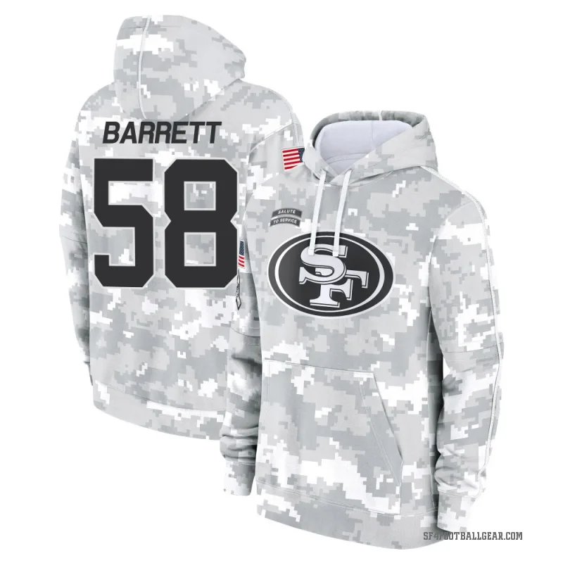 Alex Barrett Men's Camo San Francisco 49ers Arctic 2024 Salute to Service Club Fleece Pullover Hoodie