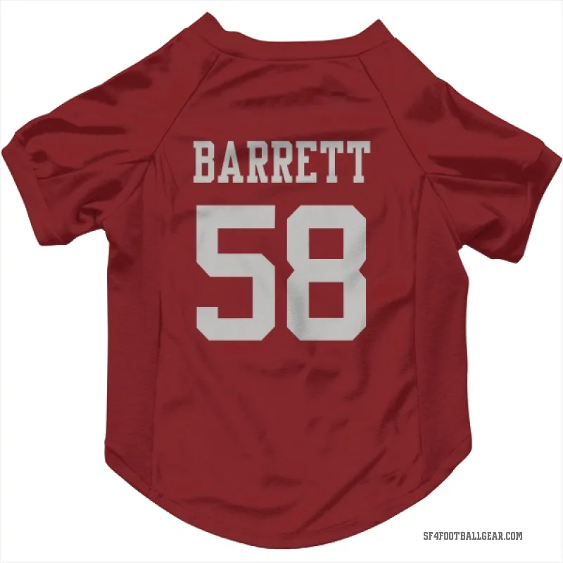 Alex Barrett  Scarlet San Francisco 49ers  Cat & Dog Pet Jersey