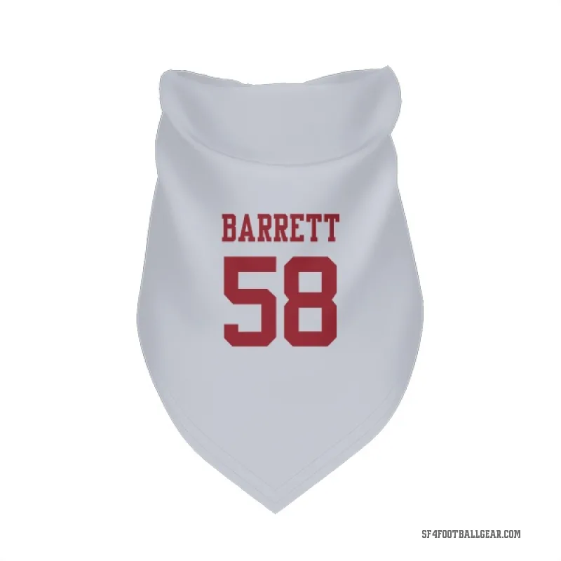 Alex Barrett  White San Francisco 49ers  Cat & Dog Pet Bandana