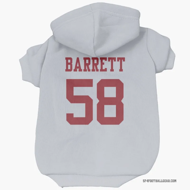 Alex Barrett  White San Francisco 49ers  Cat & Dog Pet Hoodie