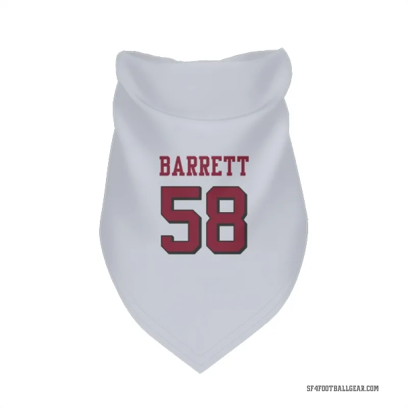 Alex Barrett  White San Francisco 49ers  Rush Cat & Dog Pet Bandana