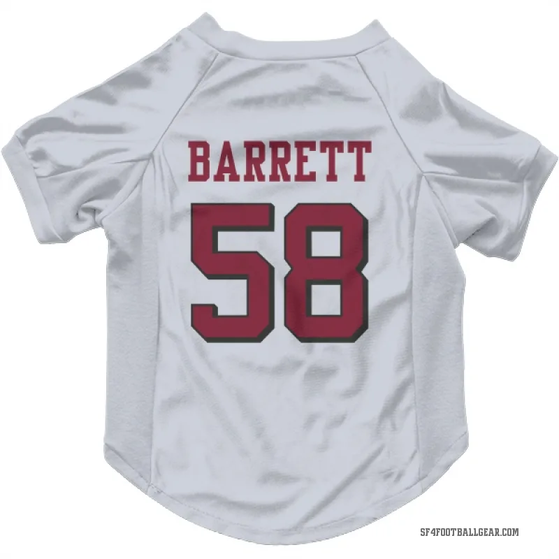 Alex Barrett  White San Francisco 49ers  Rush Cat & Dog Pet Jersey