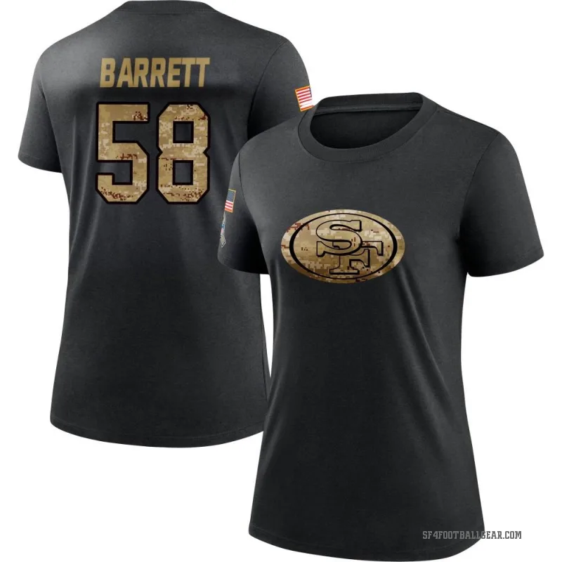 Alex Barrett Women's Black San Francisco 49ers 2020 Salute To Service Performance T-Shirt