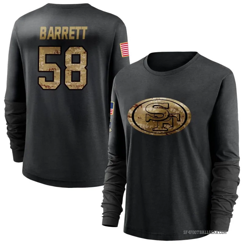 Alex Barrett Women's Black San Francisco 49ers 2020 Salute To Service Sideline Performance Long Sleeve T-Shirt