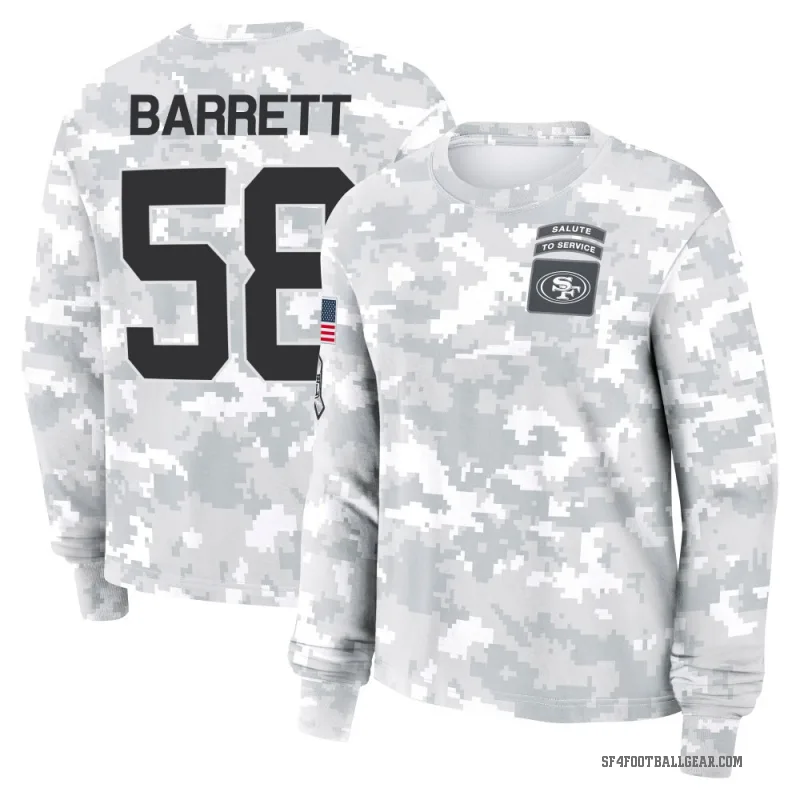 Alex Barrett Women's Camo San Francisco 49ers Arctic 2024 Salute to Service Long Sleeve T-Shirt