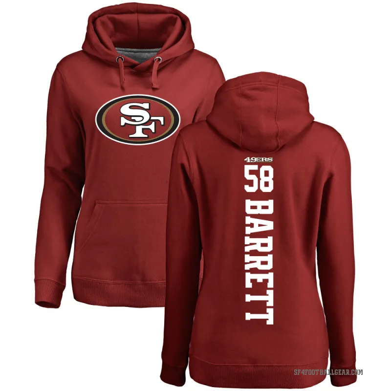 Alex Barrett Women's Red San Francisco 49ers Pro Line Backer Pullover Hoodie