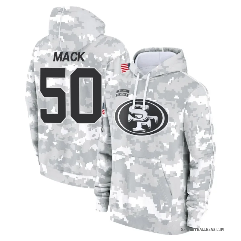 Alex Mack Men's Camo San Francisco 49ers Arctic 2024 Salute to Service Club Fleece Pullover Hoodie