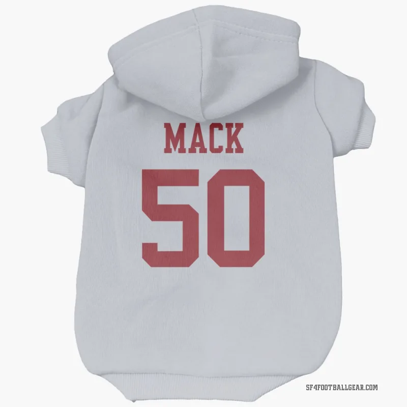 Alex Mack  White San Francisco 49ers  Cat & Dog Pet Hoodie