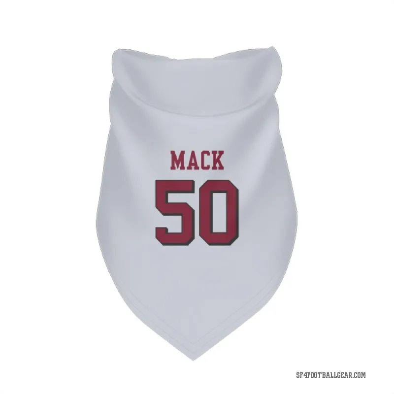 Alex Mack  White San Francisco 49ers  Rush Cat & Dog Pet Bandana