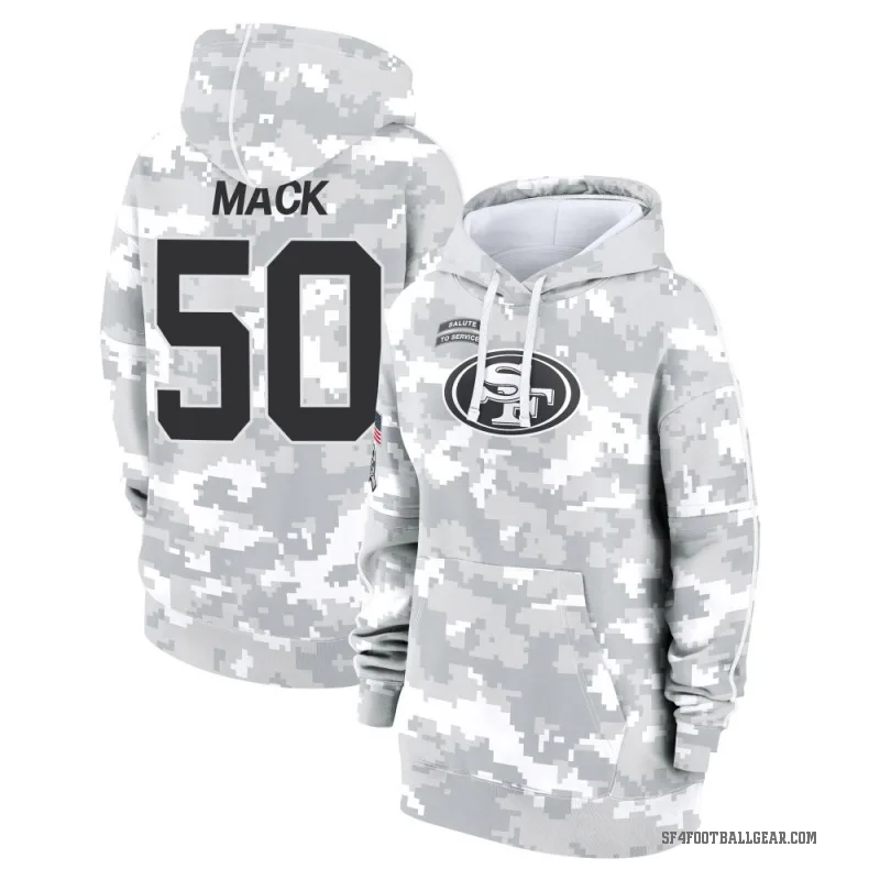Alex Mack Women's Camo San Francisco 49ers Arctic 2024 Salute to Service Club Fleece Pullover Hoodie
