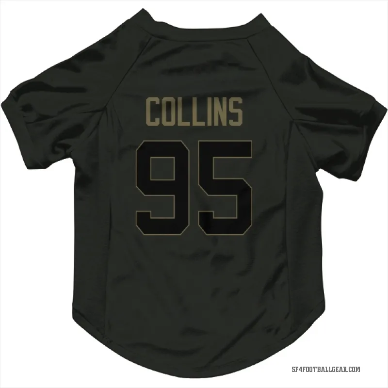 Alfred Collins  Black San Francisco 49ers  Service Cat & Dog Pet Jersey