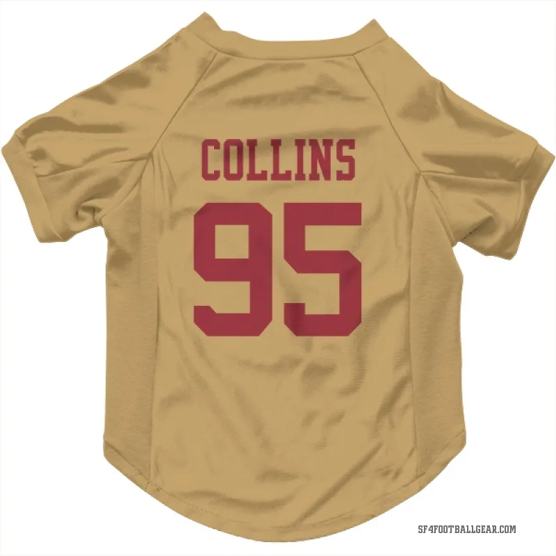 Alfred Collins  Gold San Francisco 49ers  Cat & Dog Pet Jersey