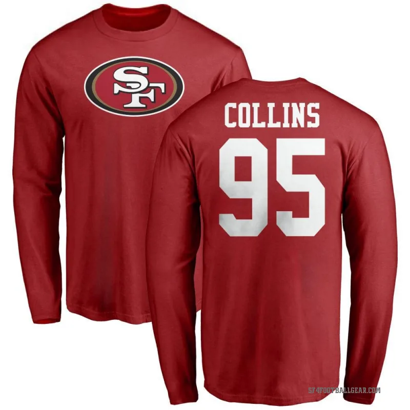 Alfred Collins Men's Red San Francisco 49ers Logo Long Sleeve T-Shirt -