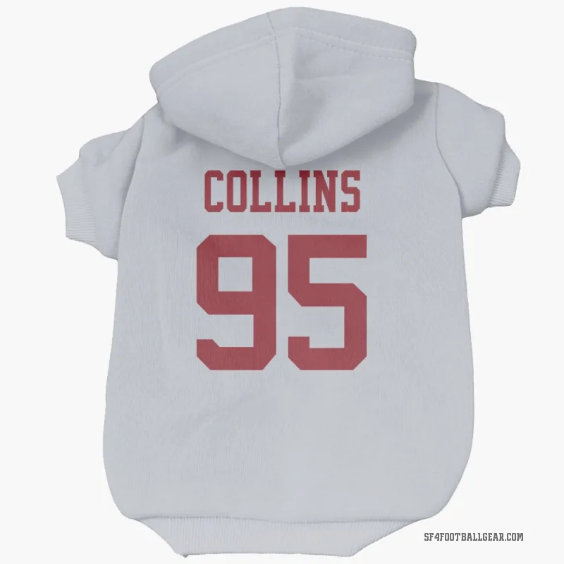 Alfred Collins  White San Francisco 49ers  Cat & Dog Pet Hoodie