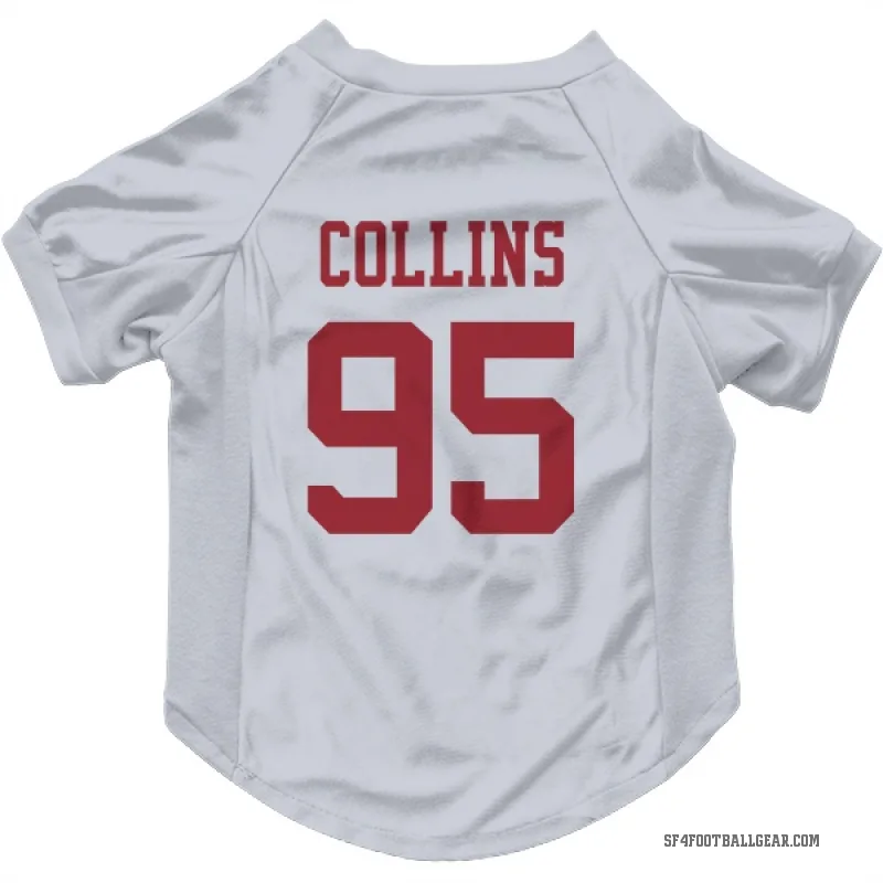 Alfred Collins  White San Francisco 49ers  Cat & Dog Pet Jersey