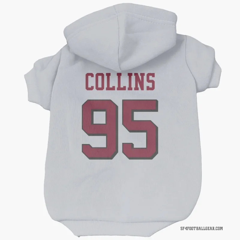 Alfred Collins  White San Francisco 49ers  Rush Cat & Dog Pet Hoodie