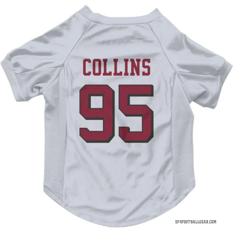 Alfred Collins  White San Francisco 49ers  Rush Cat & Dog Pet Jersey