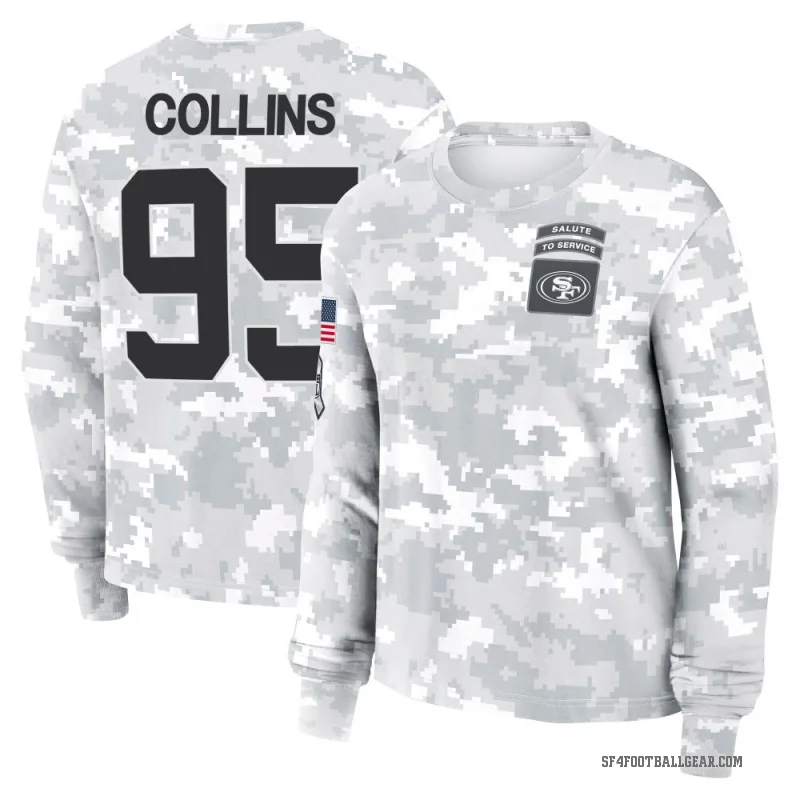 Alfred Collins Women's Camo San Francisco 49ers Arctic 2024 Salute to Service Long Sleeve T-Shirt