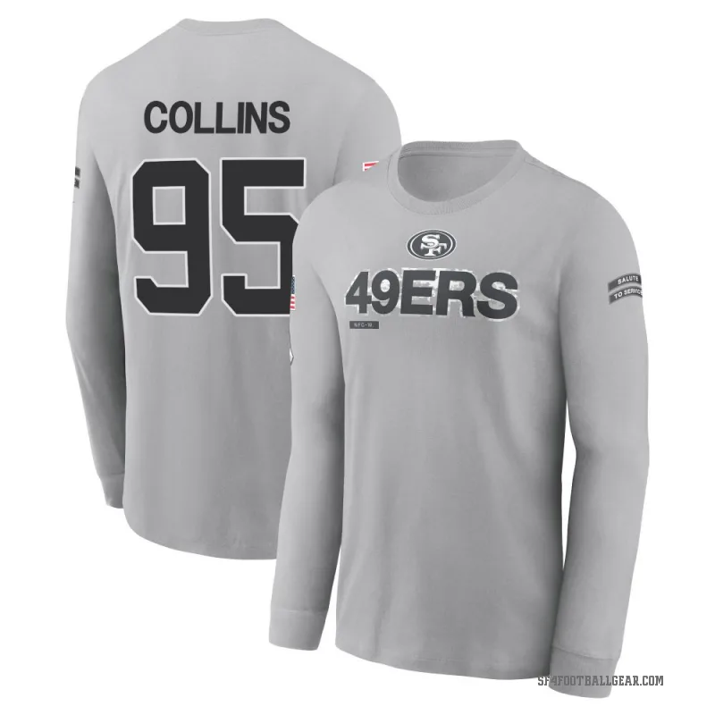 Alfred Collins Youth Gray San Francisco 49ers 2024 Salute to Service Long Sleeve T-Shirt