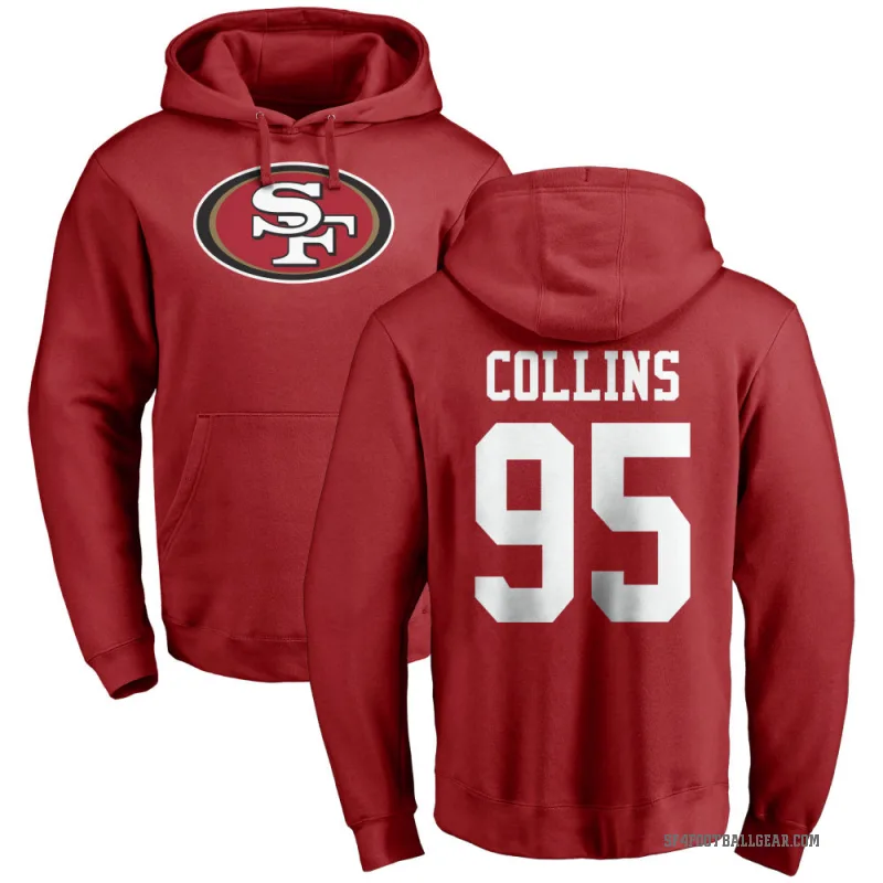 Alfred Collins Youth Red San Francisco 49ers Pro Line Logo Pullover Hoodie