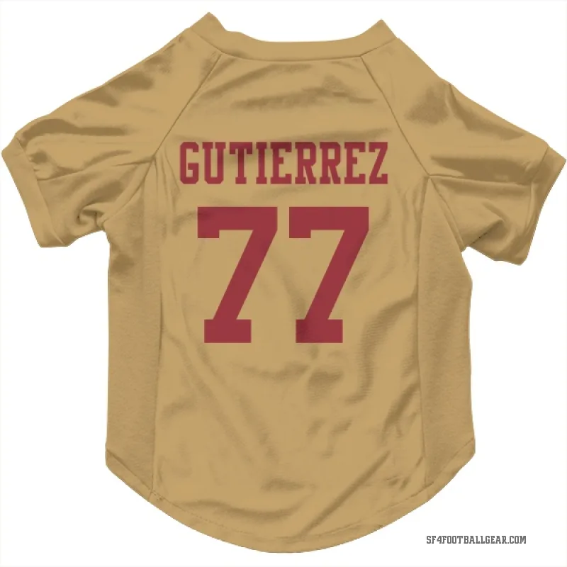 Alfredo Gutierrez  Gold San Francisco 49ers  Cat & Dog Pet Jersey