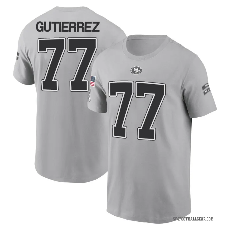 Alfredo Gutierrez Men's Gray San Francisco 49ers 2024 Salute to Service T-Shirt