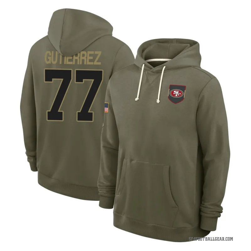 Alfredo Gutierrez Men's Olive San Francisco 49ers 2025 Salute to Service Hoodie