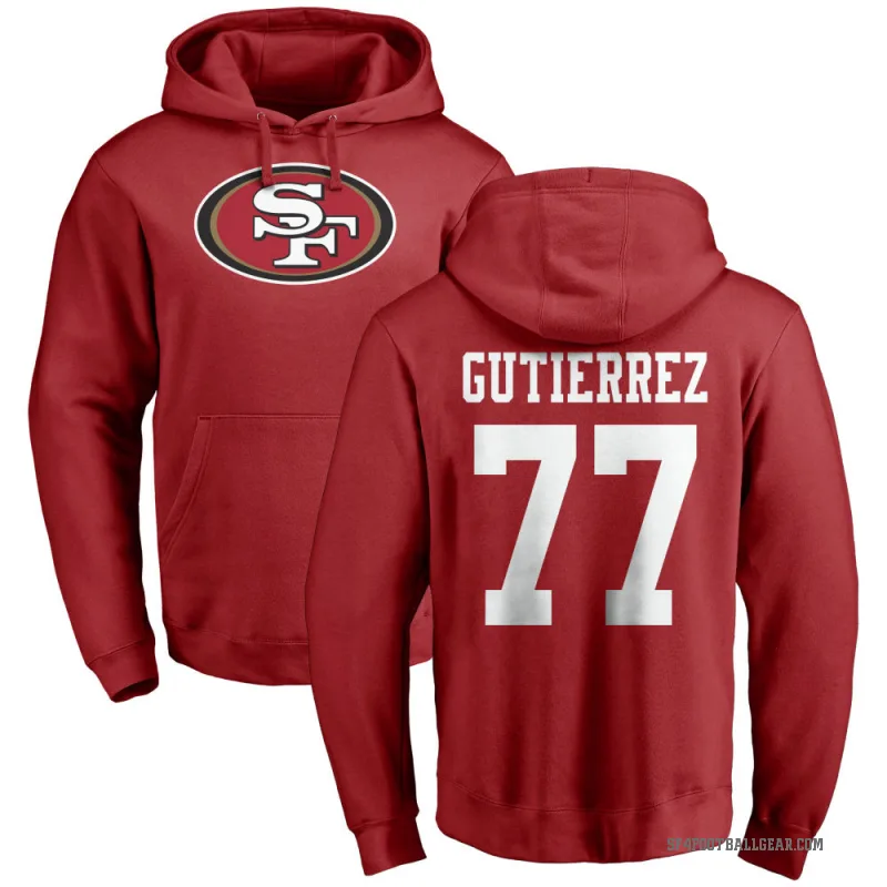 Alfredo Gutierrez Men's Red San Francisco 49ers Pro Line Logo Pullover Hoodie