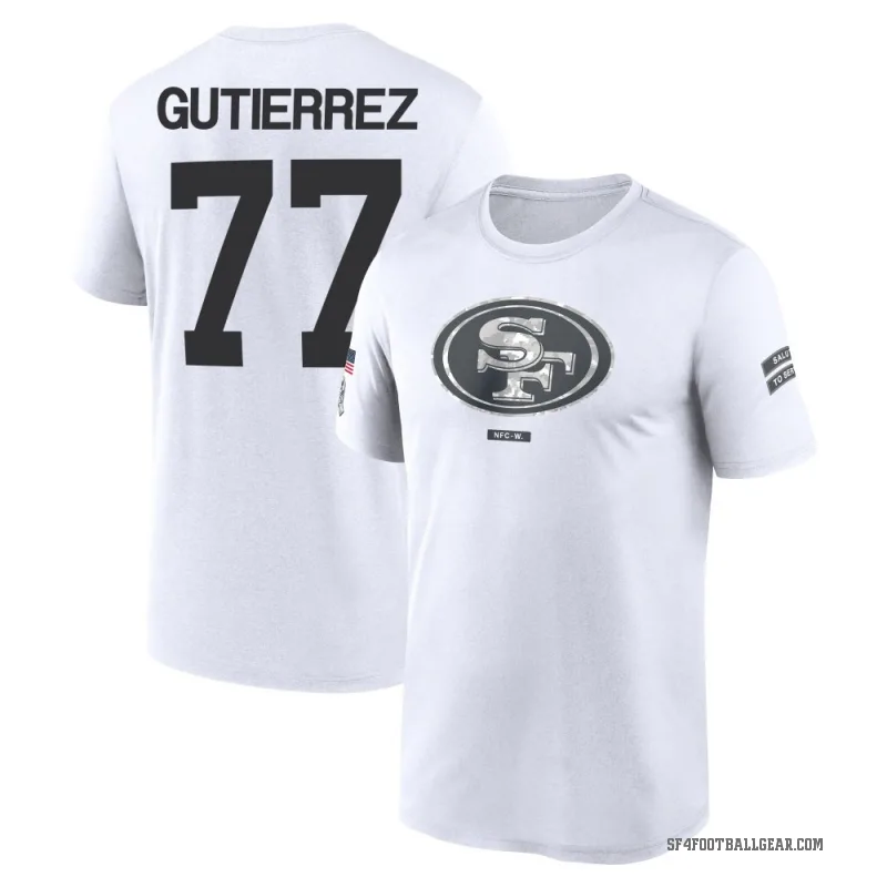 Alfredo Gutierrez Men's White San Francisco 49ers 2024 Salute to Service Performance T-Shirt