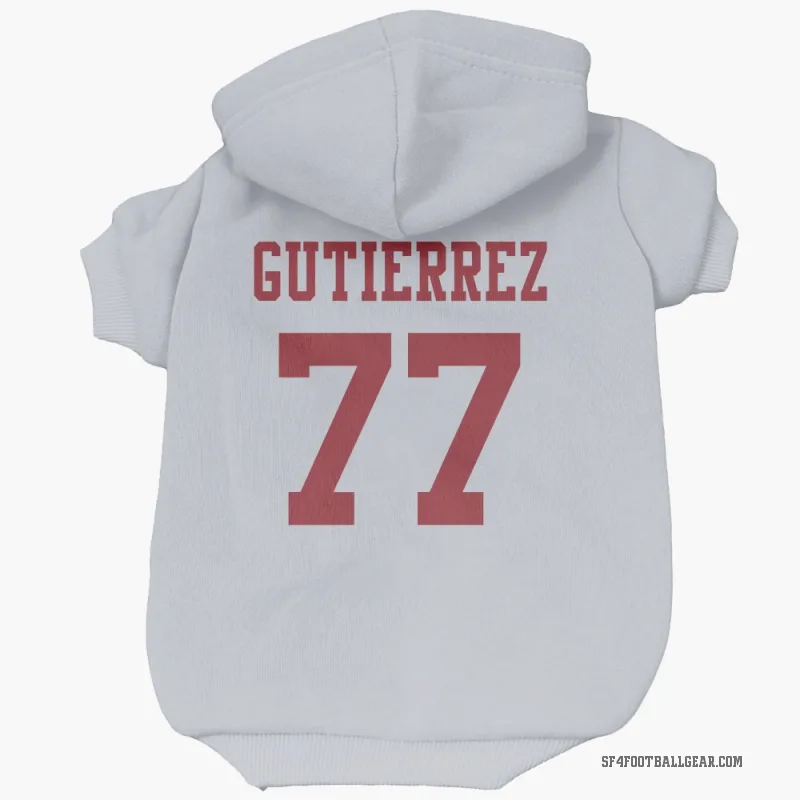 Alfredo Gutierrez  White San Francisco 49ers  Cat & Dog Pet Hoodie