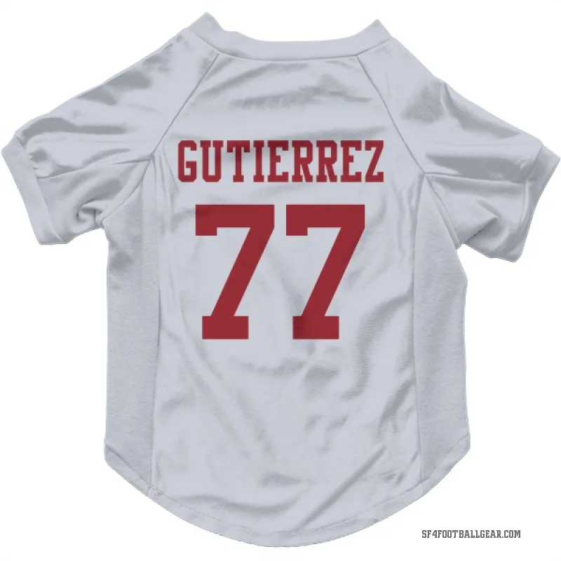 Alfredo Gutierrez  White San Francisco 49ers  Cat & Dog Pet Jersey