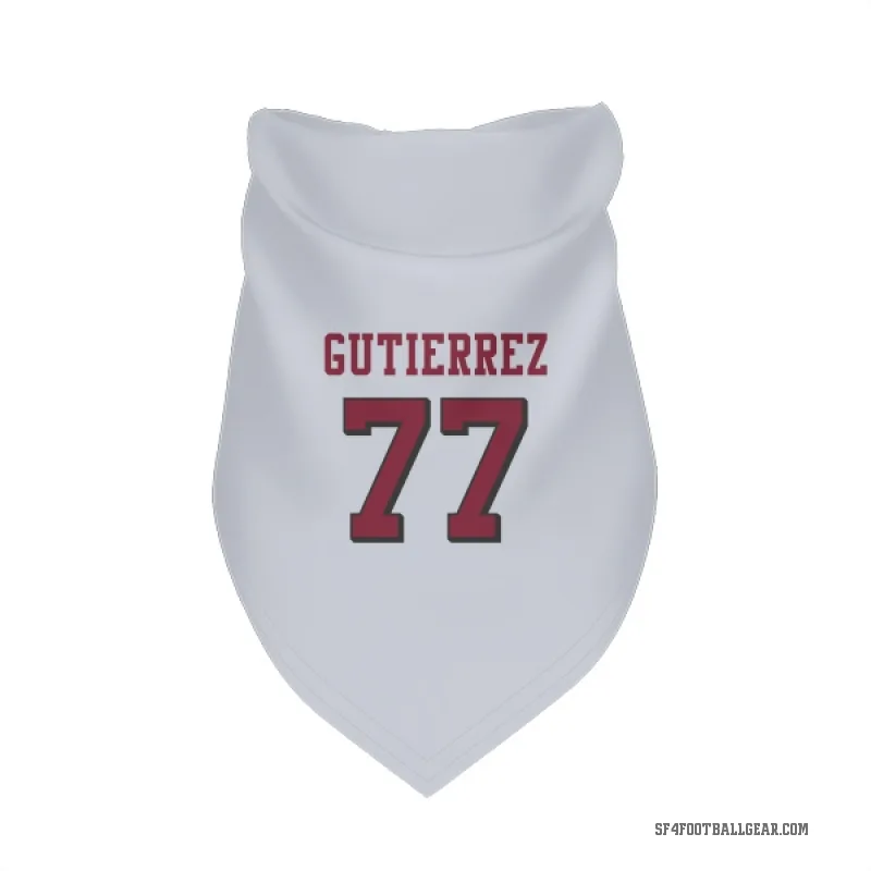 Alfredo Gutierrez  White San Francisco 49ers  Rush Cat & Dog Pet Bandana