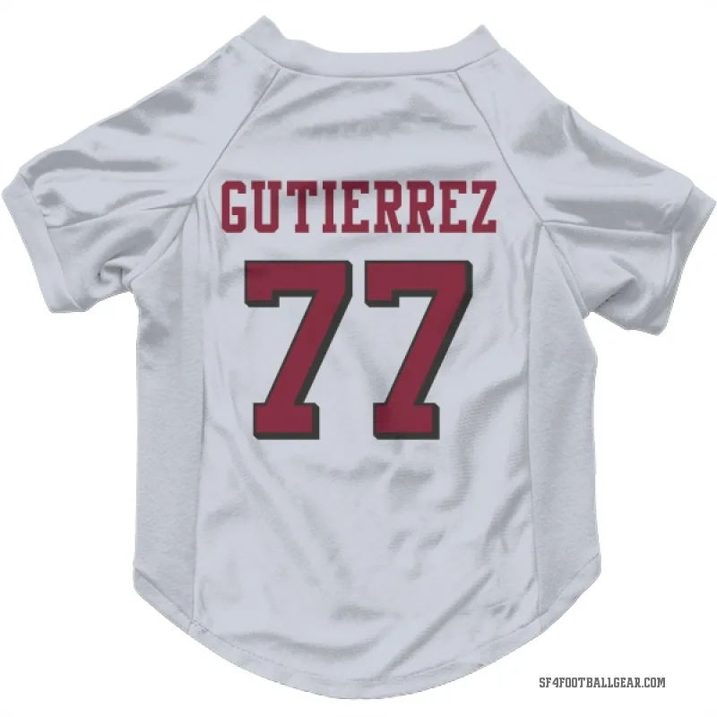 Alfredo Gutierrez  White San Francisco 49ers  Rush Cat & Dog Pet Jersey