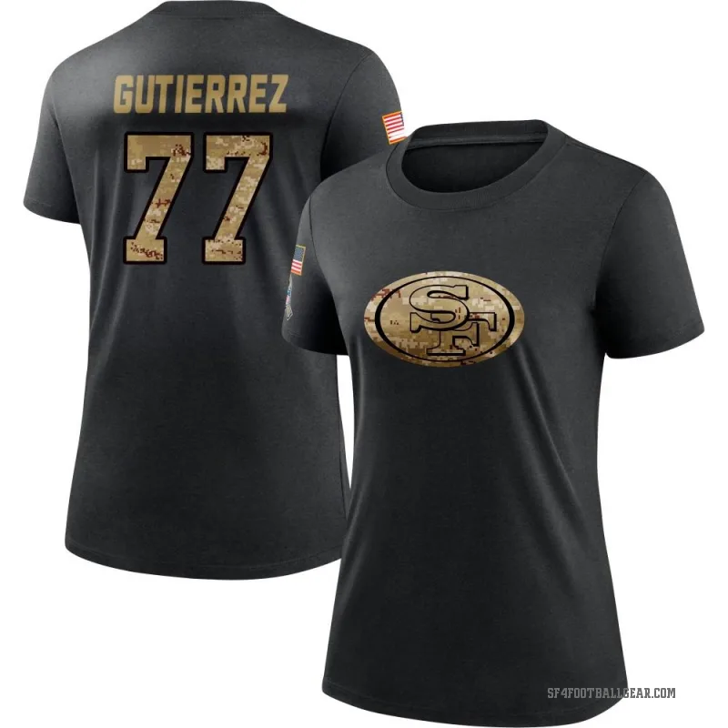 Alfredo Gutierrez Women's Black San Francisco 49ers 2020 Salute To Service Performance T-Shirt