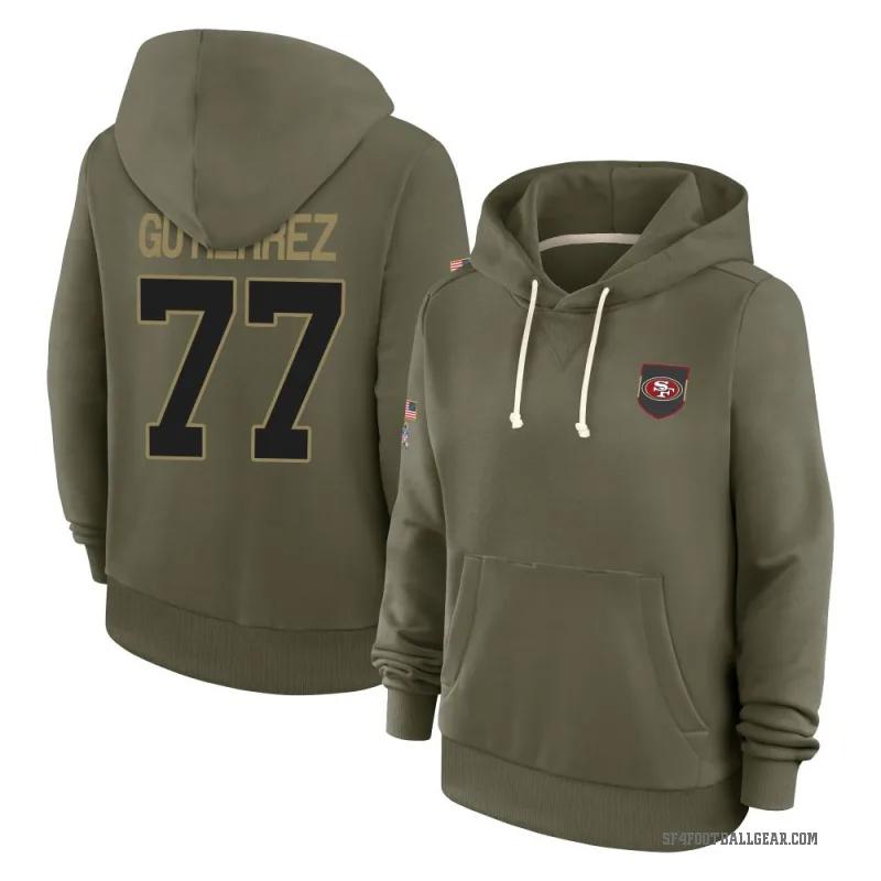Alfredo Gutierrez Women's Olive San Francisco 49ers 2025 Salute to Service Hoodie