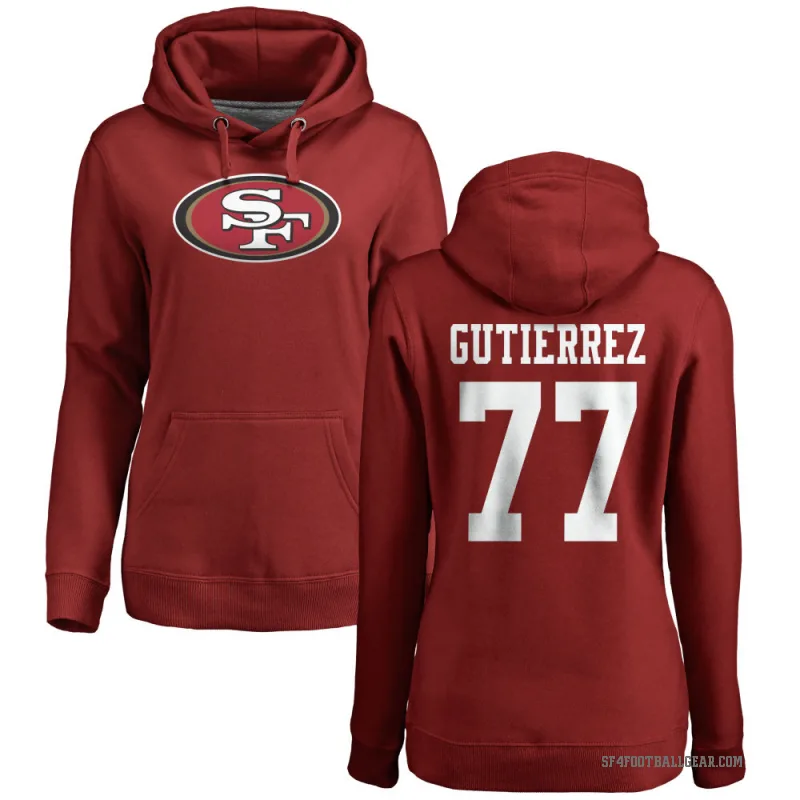 Alfredo Gutierrez Women's Red San Francisco 49ers Pro Line Logo Pullover Hoodie