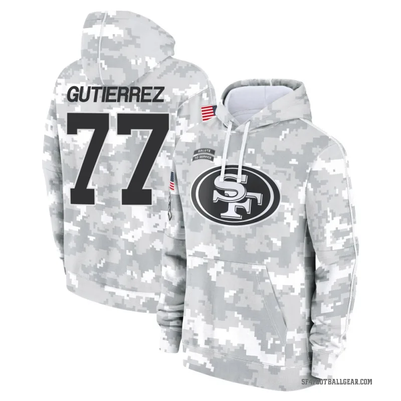Alfredo Gutierrez Youth Camo San Francisco 49ers Arctic 2024 Salute to Service Club Fleece Pullover Hoodie