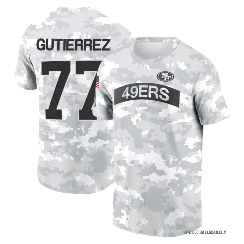 Alfredo Gutierrez Youth Camo San Francisco 49ers Arctic 2024 Salute to Service Performance T-Shirt