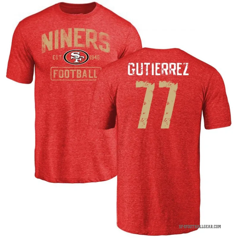 Alfredo Gutierrez Youth Red San Francisco 49ers Distressed T-Shirt -