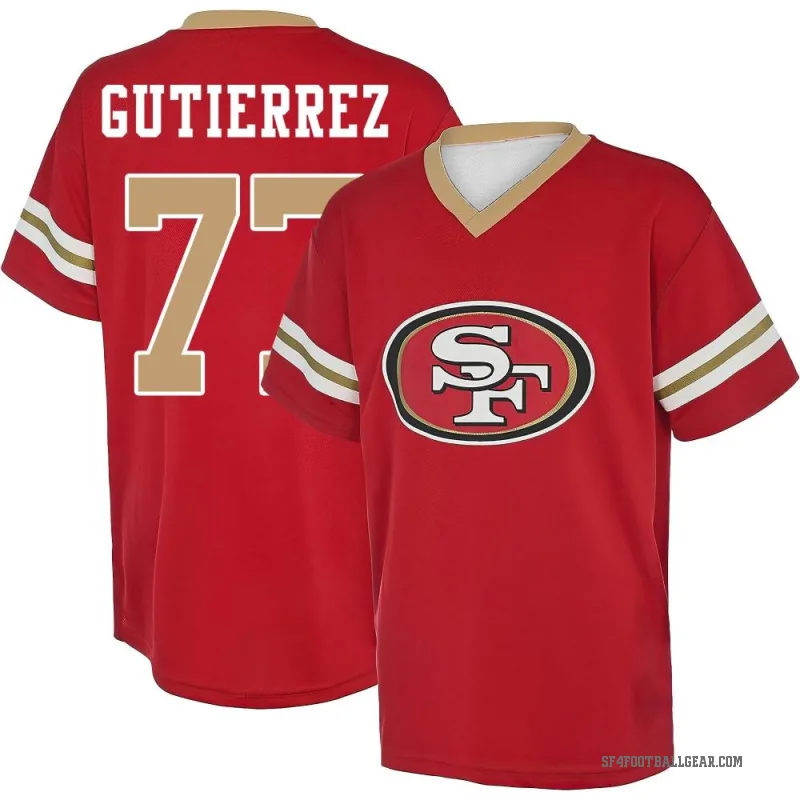 Alfredo Gutierrez Youth Red San Francisco 49ers Game Day V-Neck T-Shirt