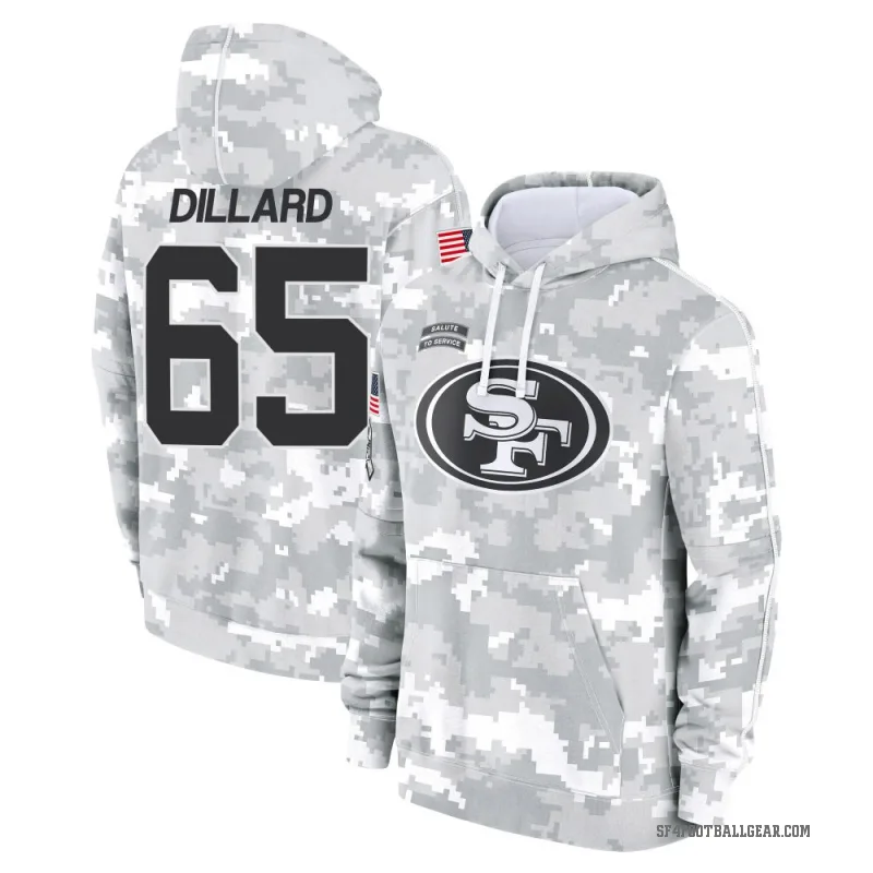 Andre Dillard Men's Camo San Francisco 49ers Arctic 2024 Salute to Service Club Fleece Pullover Hoodie