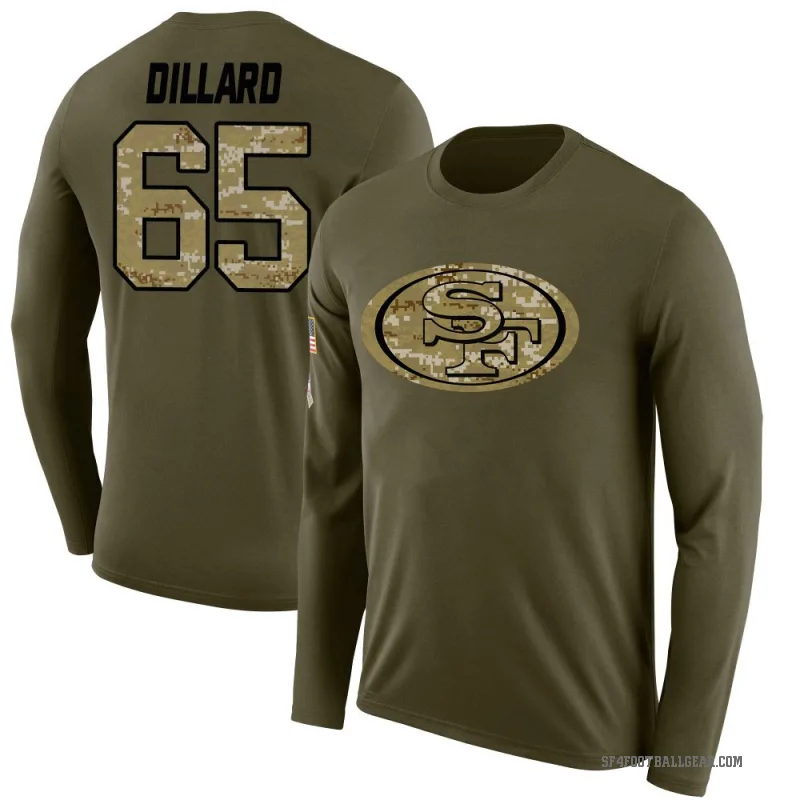 Andre Dillard Youth Olive San Francisco 49ers Salute to Service Sideline Long Sleeve T-Shirt