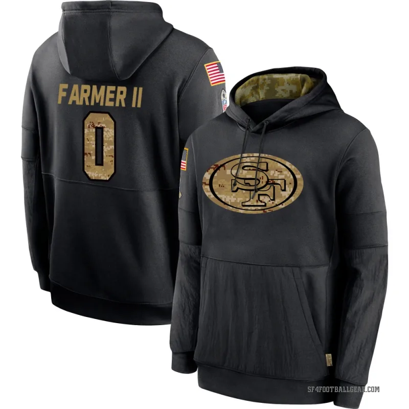 Andrew Farmer II Men's Black San Francisco 49ers 2020 Salute to Service Sideline Performance Pullover Hoodie