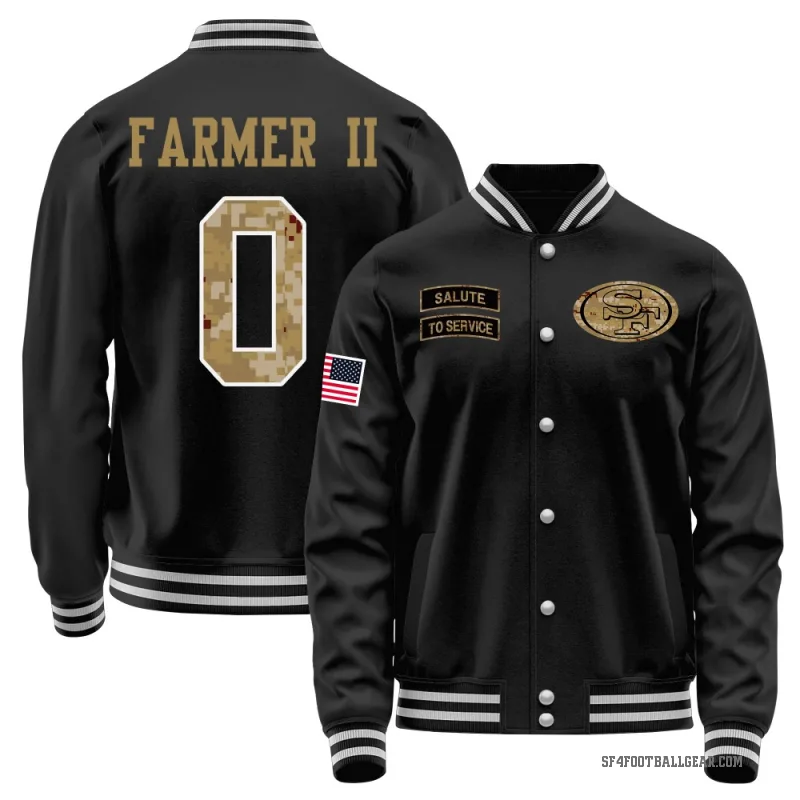 Andrew Farmer II Men's Black San Francisco 49ers Salute to Service Sideline Performance Jacket