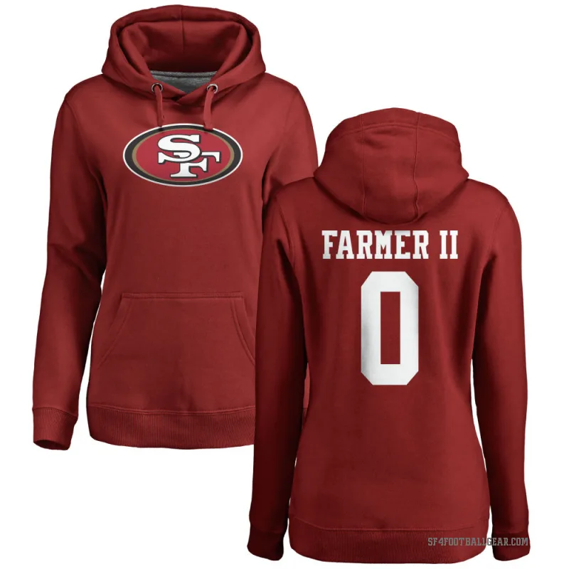 Andrew Farmer II Women's Red San Francisco 49ers Pro Line Logo Pullover Hoodie