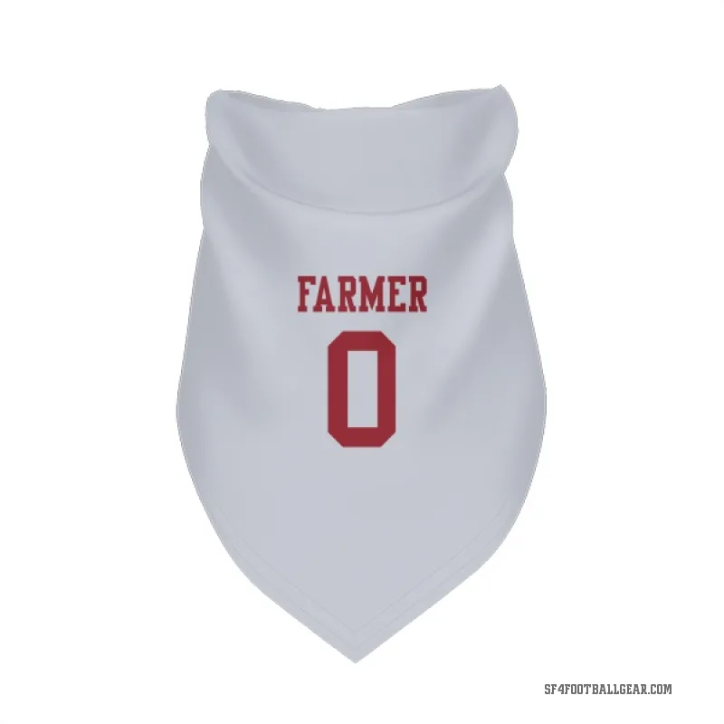 Andrew Farmer  White San Francisco 49ers  Cat & Dog Pet Bandana