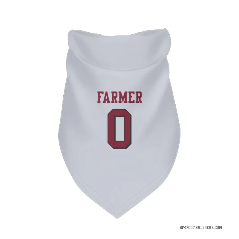 Andrew Farmer  White San Francisco 49ers  Rush Cat & Dog Pet Bandana